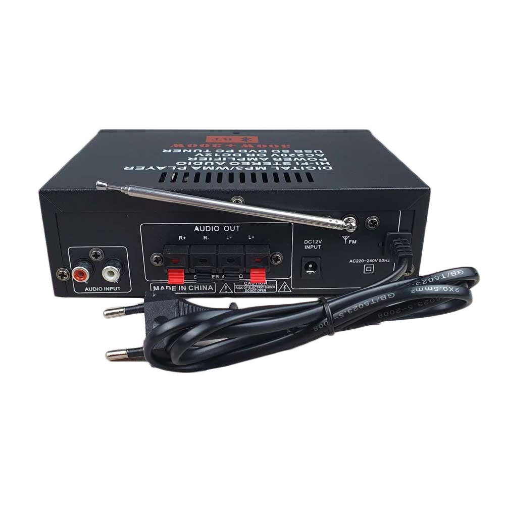 KKSA taffware bluetooth eq audio amplifier karaoke home theater fm radio 600w ampli karaoke +2 port mic av-298bt - black BUY