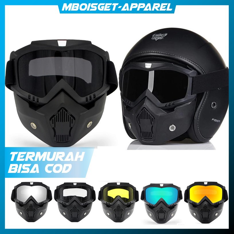 Jual MBOISGET TERMURAH Kacamata Goggle Helm Masker Motor Bolfo Bollfo Googles Goggles