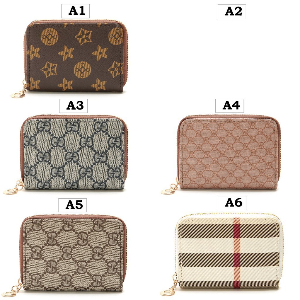 BV.ID DL070 DOMPET KARTU KULIT MINI DOMPET MOTIF RESLETING KARTU KOIN WANITA MINI / IMPORT COD