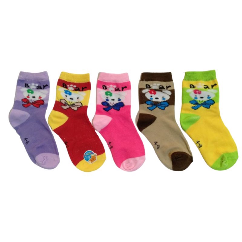 (12PASANG)RANDOM KAOS KAKI ANAK ANAK 4-8 MOTIF CEWEK COWOK