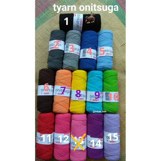 benang rajut tyarn T-shirt Onitsuga