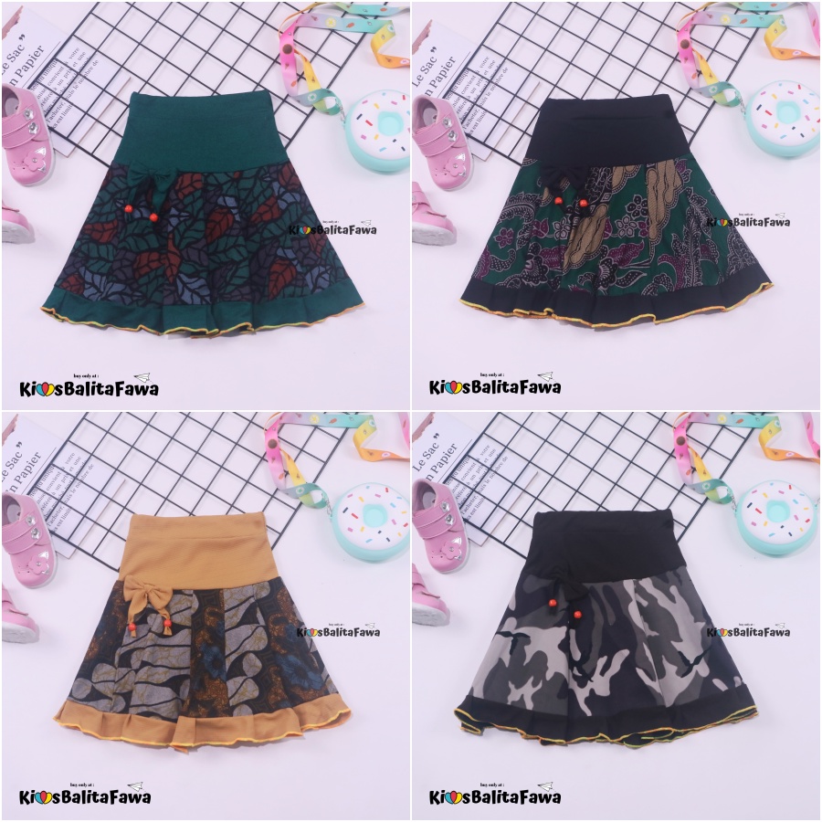 Rok Pita Amanda uk 1-9 Tahun / Rok Anak Perempuan Cewek Murah Skirt Pendek Polos Pakaian Fashion