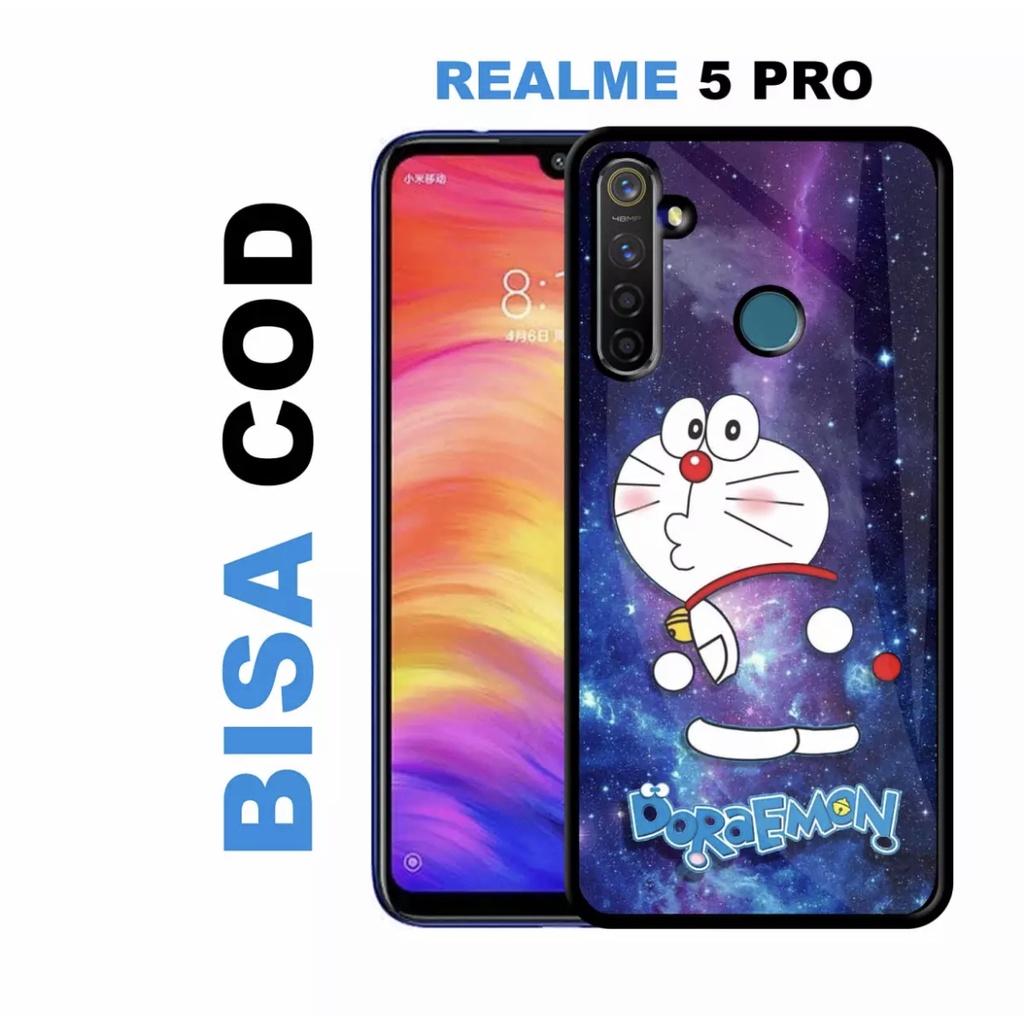 ACASTO Case Realme 5/ 5i/ 5s/ 5 pro motif design doraemon anime art semua tipe HP