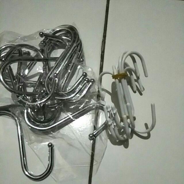 4 Pcs Hanger Gantungan Hook S Krom Stainless ( Pengait Bentuk S)