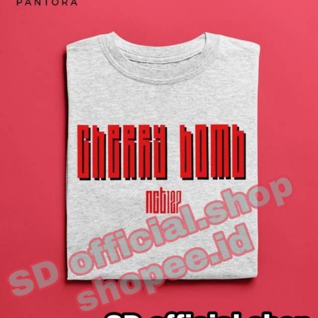 Kaos kpop NCT 127 CHERRY BOMB list hitam