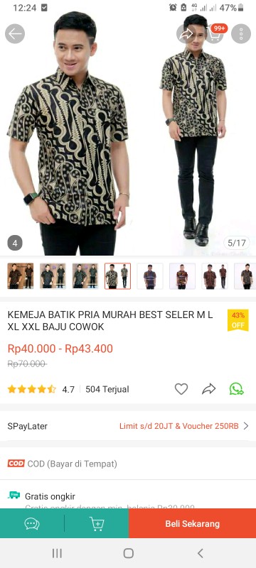M L Xl Xxl Jumbo Tunik Batik Kimono Atasan Wanita Batik Modern Batik Murah Ready Seragam Baju Batik