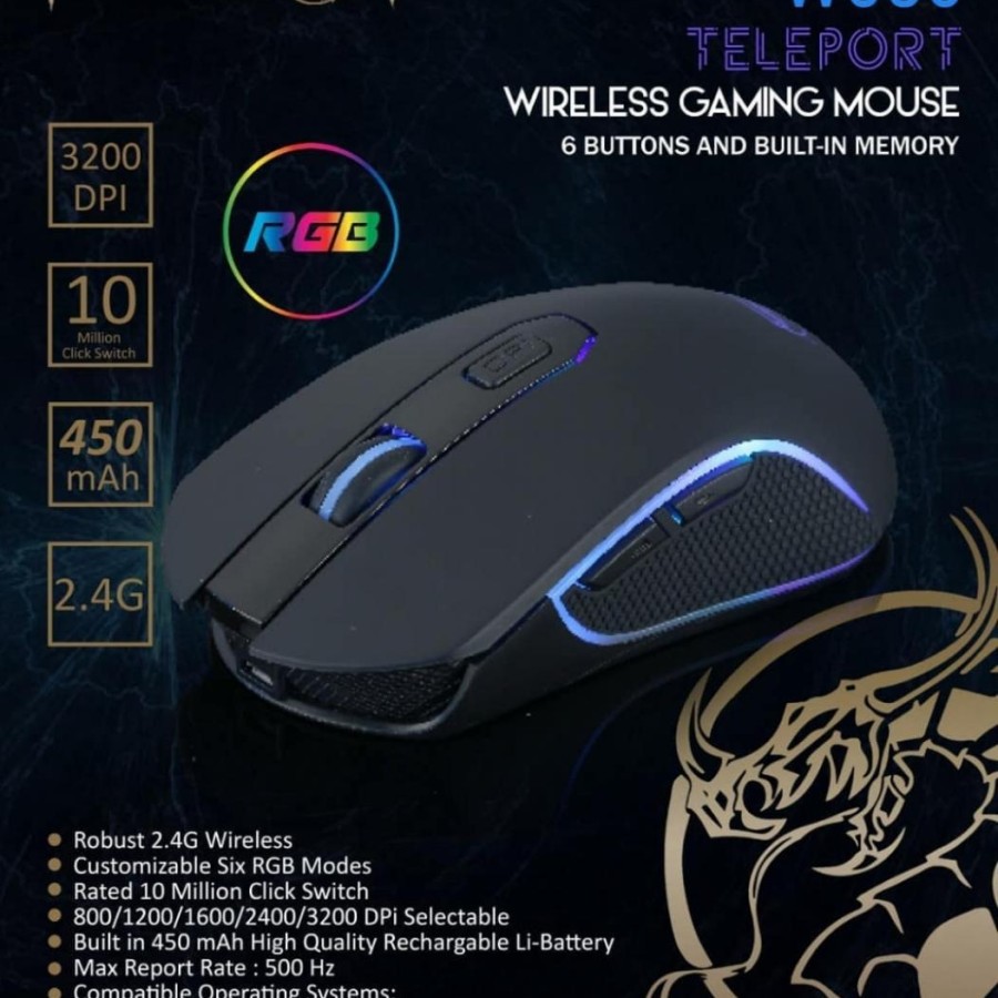 Gaming Mouse WIRELES Rechargeable Li-Battery IMPERION W505 3200DPI