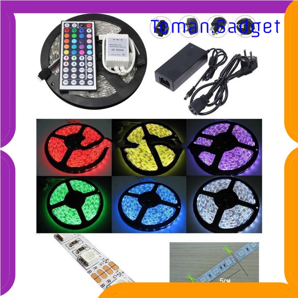 TG-DHA Led Strip Flexible Light Waterproof 5050 RGB 5M with Remote Control