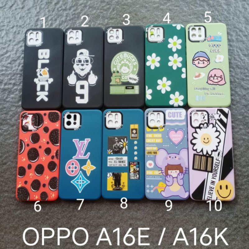 Case gambar Oppo A16E . Oppo A16K motif cewek soft softcase softshell silikon cover casing kesing housing