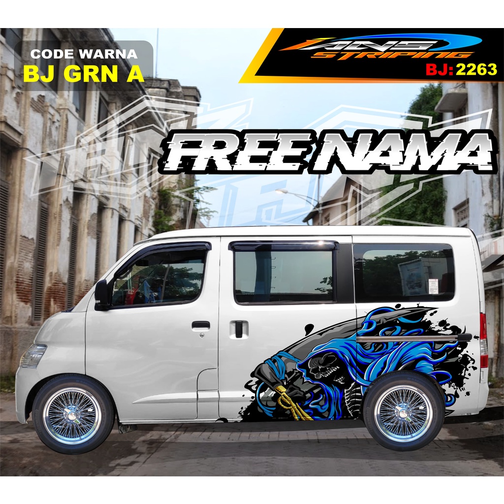 VARIASI STIKER MOBIL GRANMAX / VARIASI STIKER MOBIL LUXIO / STICKER DECAL BODY SAMPING MOBIL / STIKER MOBIL