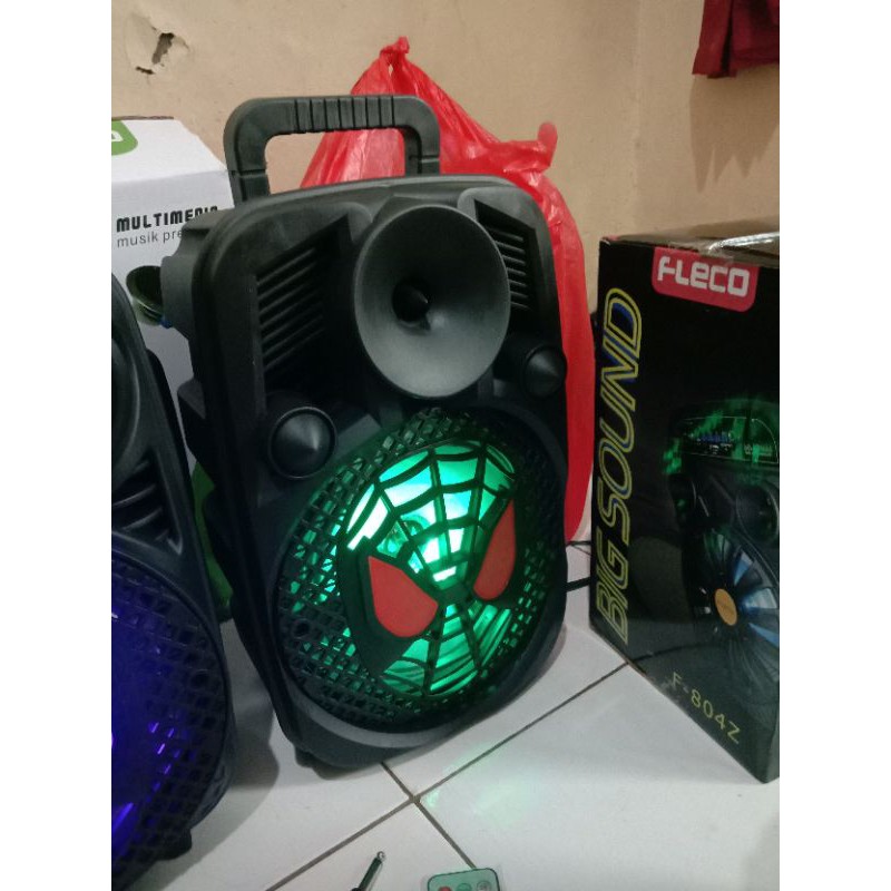 (COD) SPEAKER FLECO FL-97 8 INC KARAOKE FREE MIC + REMOTE