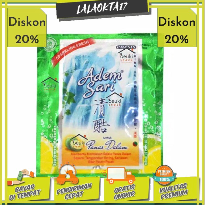 

(Per Sachet) Adem Sari Sparkling Fresh Serbuk Larutan Minuman Penyegar Panas Dalam Instan Original