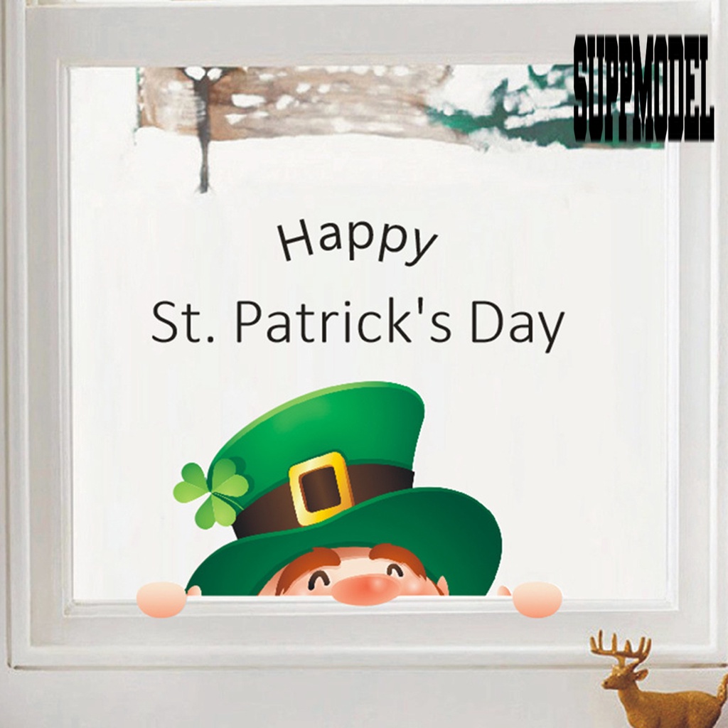 Stiker Jendela Mobil Motif Tulisan Happy St Patricks Day DIY