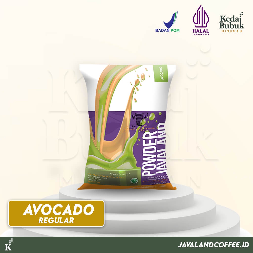 Javaland Bubuk Minuman Rasa Avocado / Alpukat 1Kg - Regular Plain | Bubble Powder Drink Boba