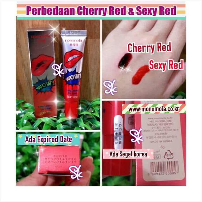 Dijual Lips Tattoo WOW MONOMOLA KOREA   Tato bibir   Lip tatto   ORANGE Berkualitas