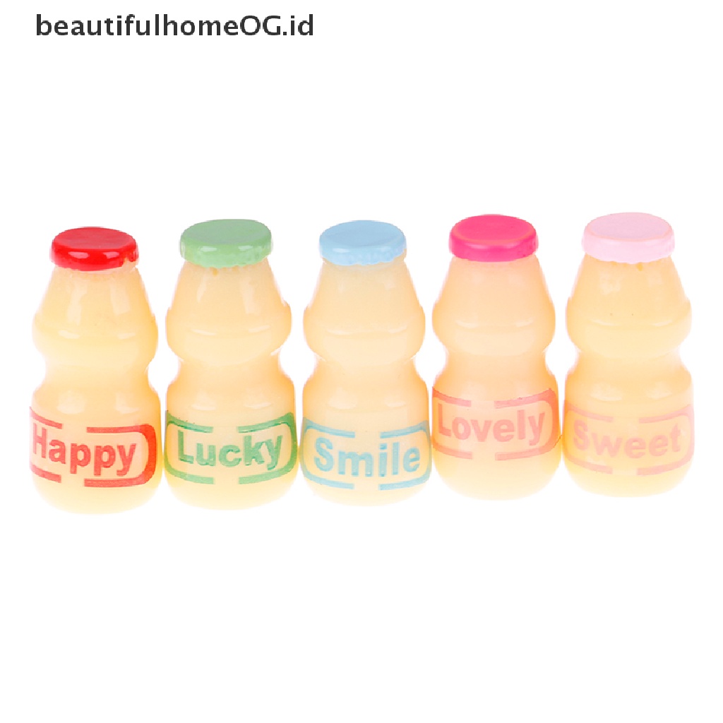 5pcs / lot Miniatur Minuman Susu Untuk Rumah Boneka