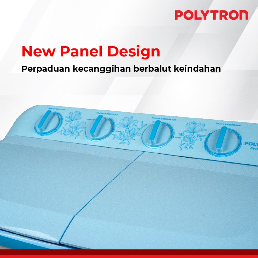 POLYTRON Mesin Cuci 2 Tabung Samba Series 7 KG PWM 7073