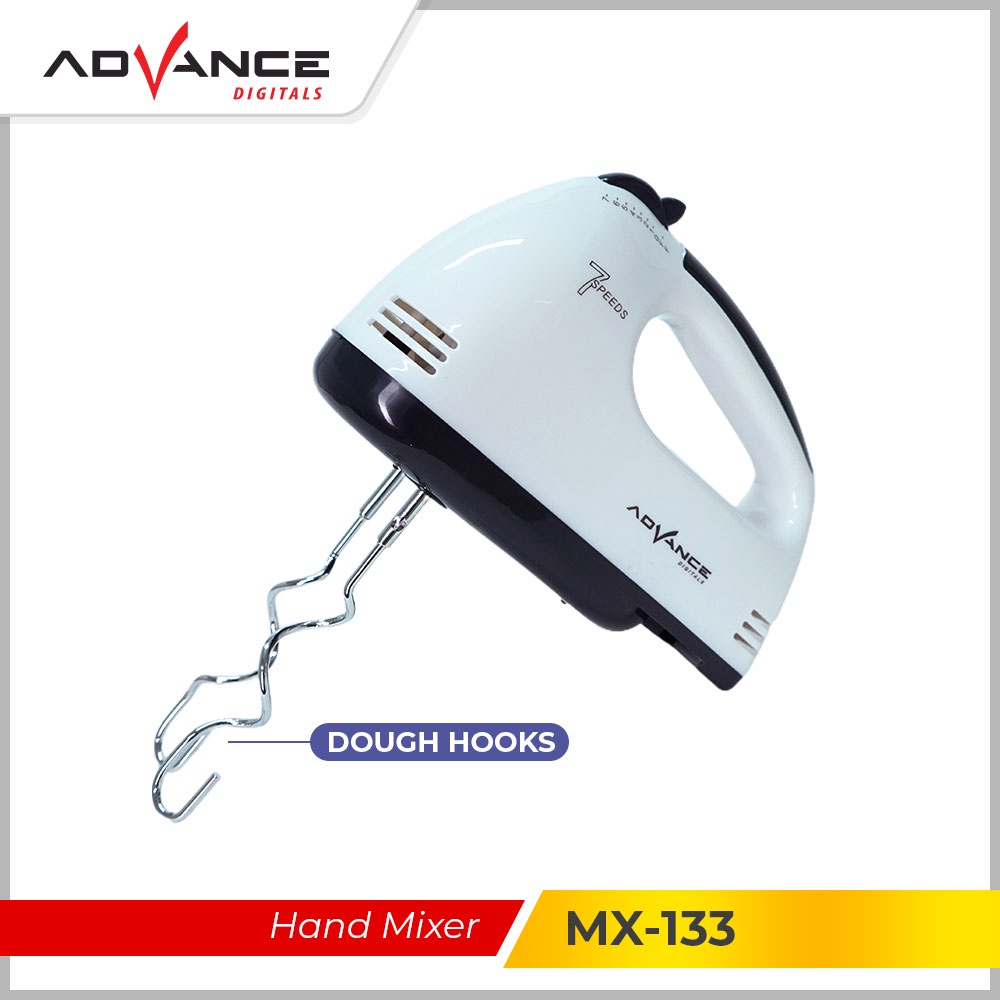 Advance Digitals Hand Mixer MX-133 Alat Pengaduk dengan 7 Kecepatan Otomatis Garansi Resmi Advance