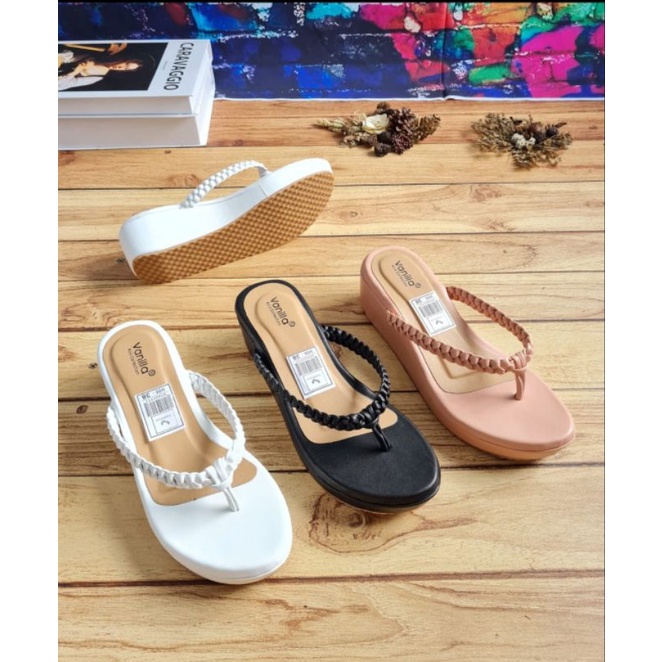 ABBUSHOES PH 14 wedges kepang jepit sol karet asmiranda 5cm