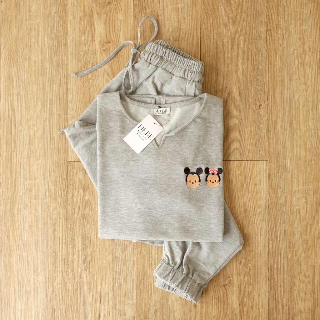 Furry Set SPECIAL EDITION Pakaian Wanita-Grey Mickey & Minnie