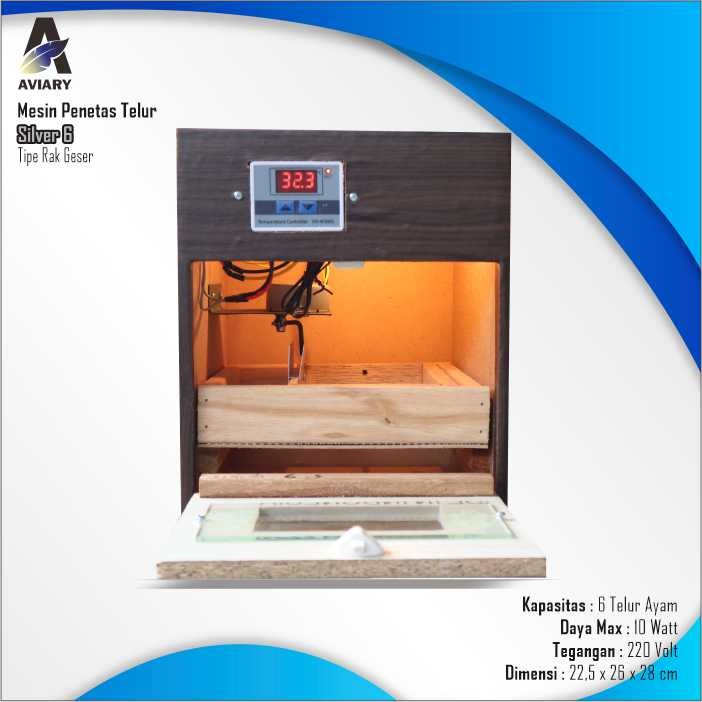 Mesin Penetas Telur Aviary Silver (6) Otomatis