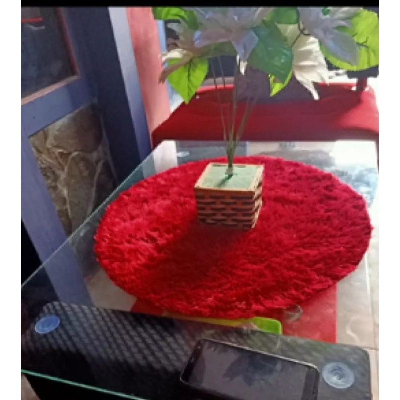 TAPLAK MEJA  BULAT ((..ukuran 55 cm ))