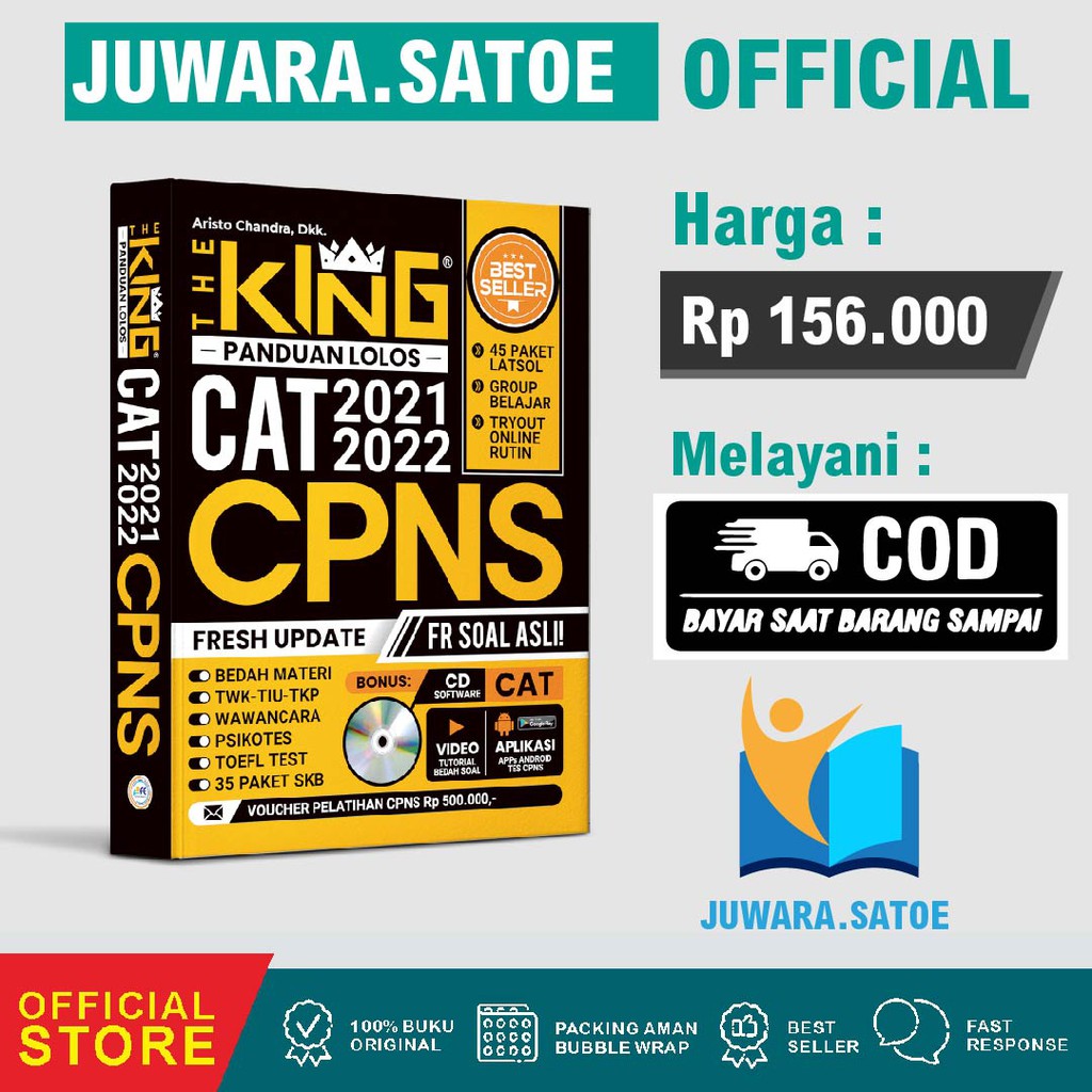 Jual Buku Cpns 2021 2022 The King Panduan Lolos Cat Cpns 2021 2022