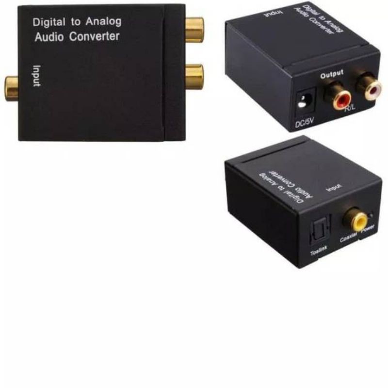 Digital to Analog AUDIO CONVERTER coaxial/ Toslink to Analog / RCA