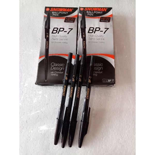 

PULPEN BOLPOIN PEN SNOWMAN BP-7 HITAM