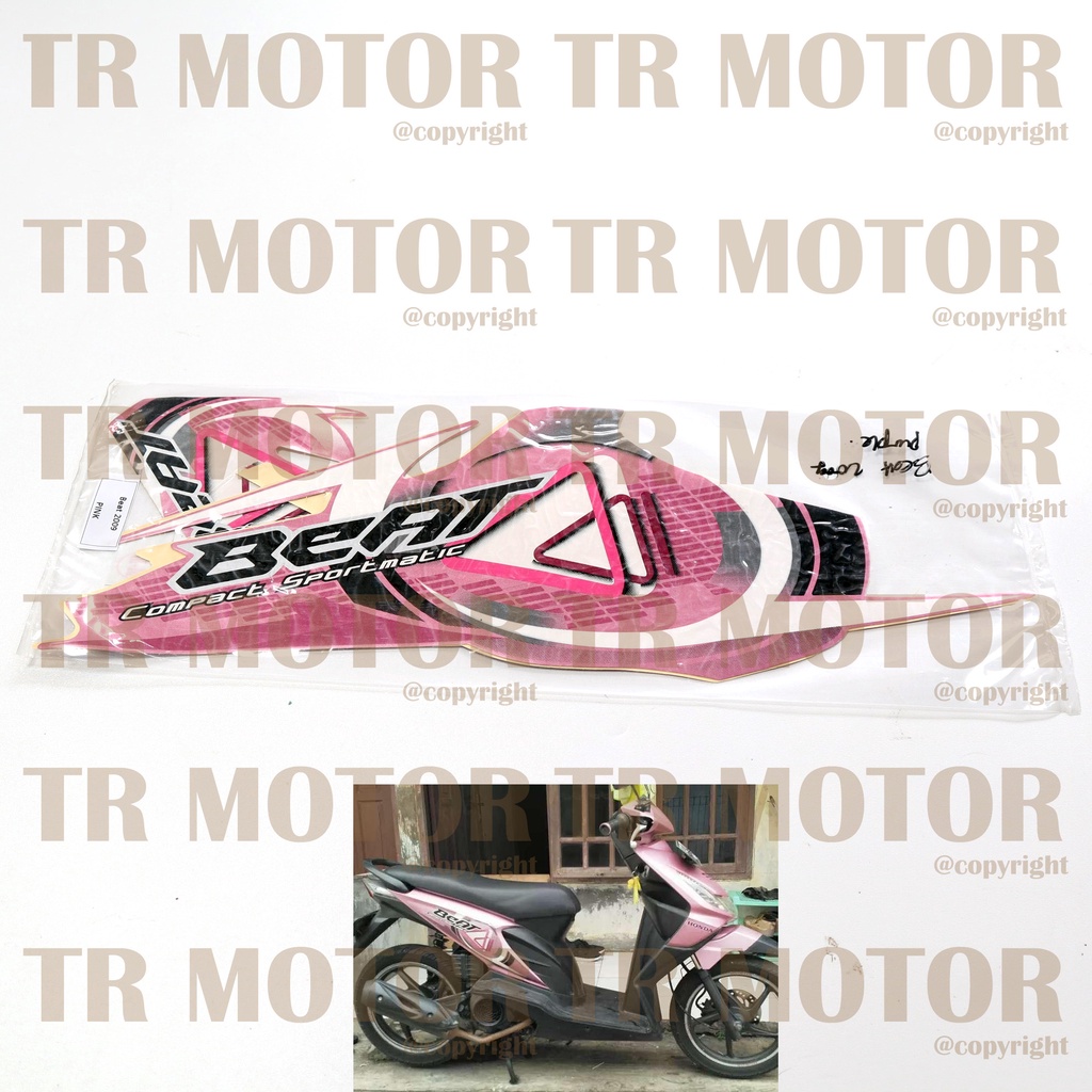 Stiker Motor Beat 2009 Karbu Sticker Striping Full Body Motor