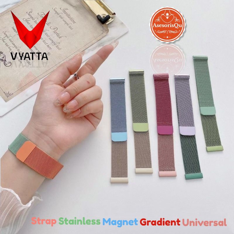 New Strap Smartwatch Stainless Magnet Millanese Loop Gradient 22mm for Vyatta Fitme One Champ