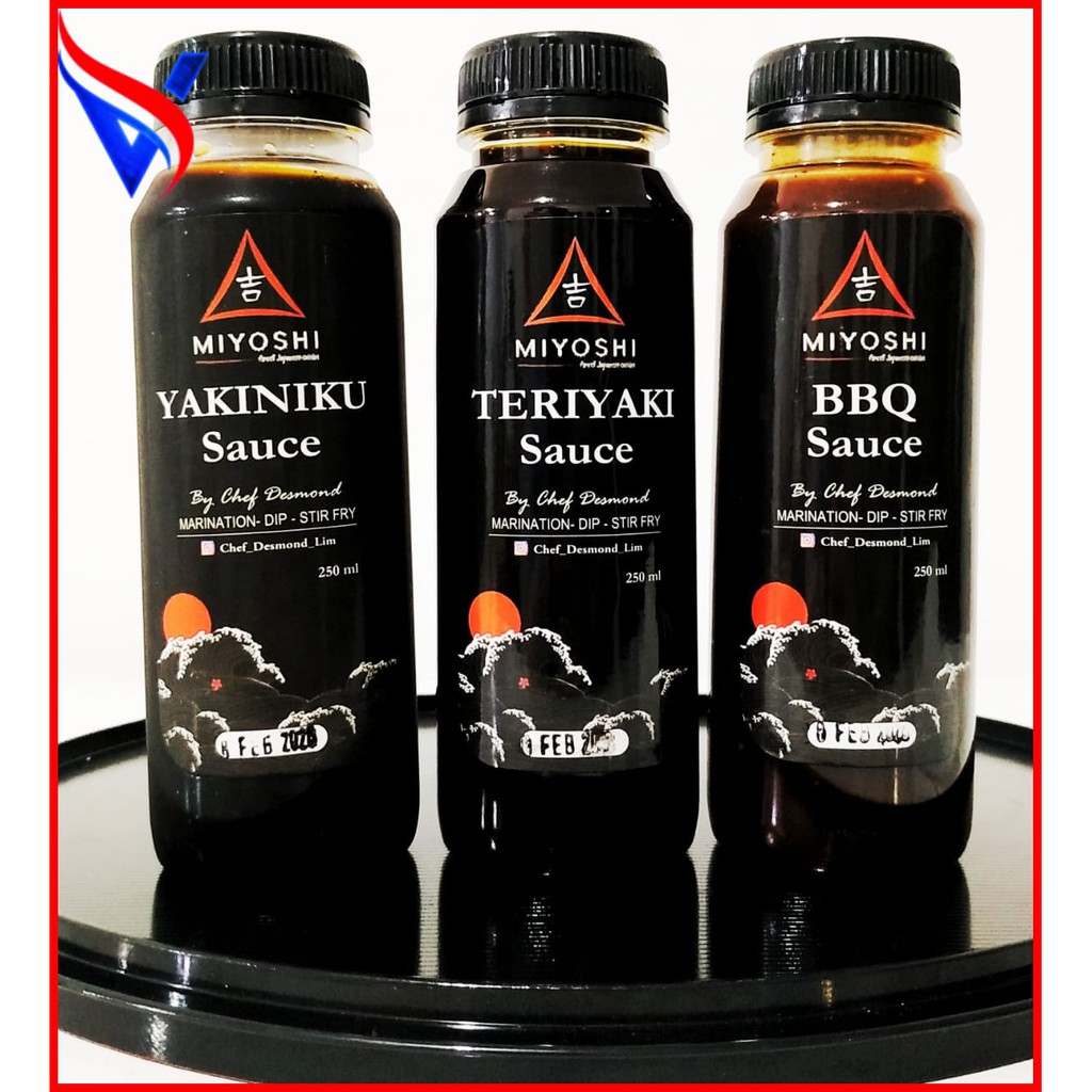

PAKET LENGKAP SAUCE MIYOSHI SAUS YAKINIKU, SAOS TERIYAKI, SAUCE BBQ