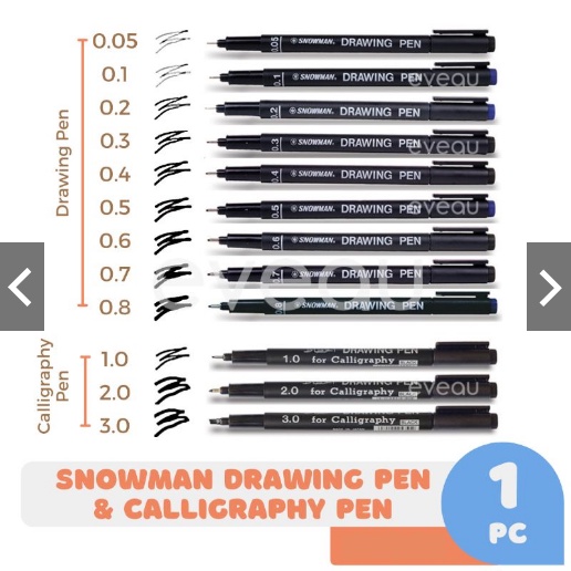 

Snowman Drawing Pen FT700 0.05 - 0.8 dan Calligraphy Pen 1.0 - 3.0 Satuan Pena Gambar Spidol Outline