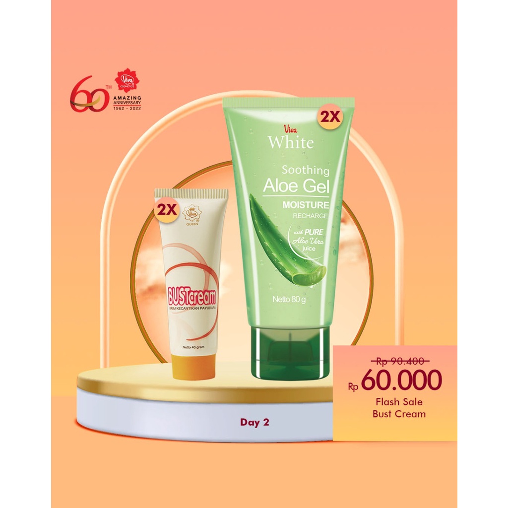 Paket 2 Bust Cream 2 Soothing Aloe Gel