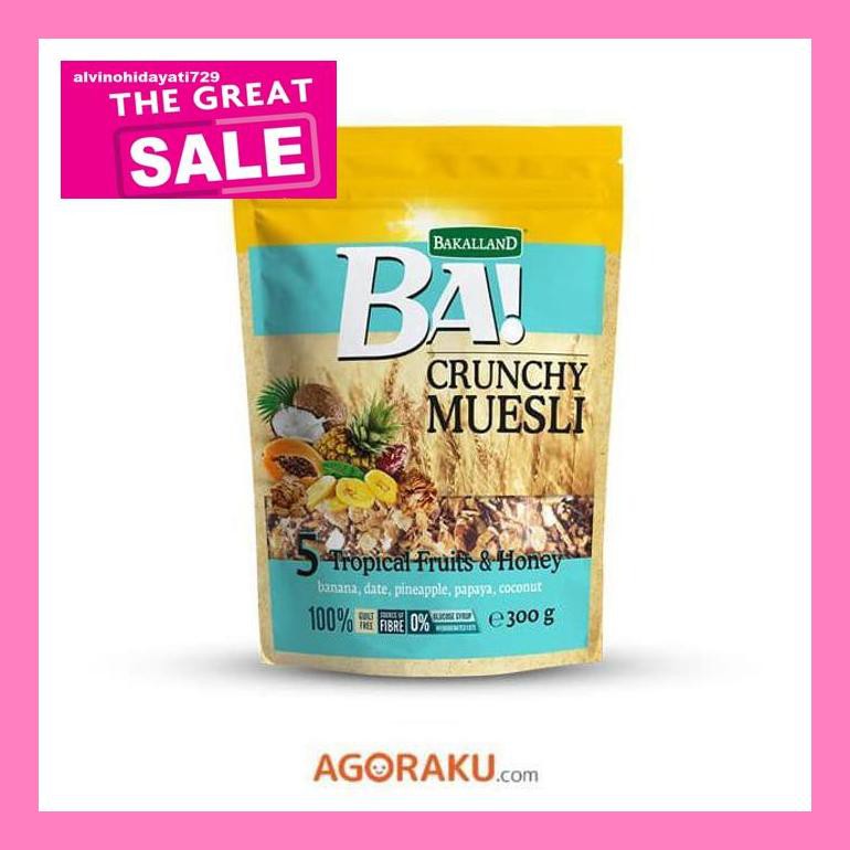 Al04Nind Bakalland Ba Crunchy Muesli 5 Tropical Fruits & Honey 300 Gram Indvvl03