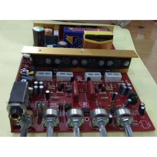 KIT POWER AMPLI FOX OCEAN BLUE +SMPS 8A 32V