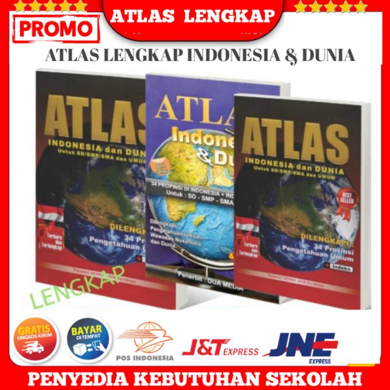 

Atlas Dunia 38 Provinsi (EDISI TERBARU ) / Atlas Indonesia & dunia Lengkap / Atlas SMP / SMA