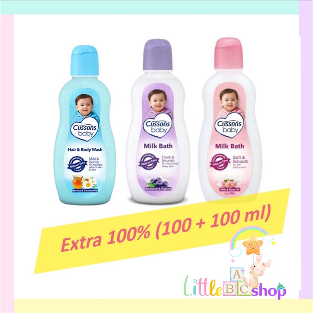 Cussons baby milk bath 100ml 100+100 / sabun cussons baby bath 100+100