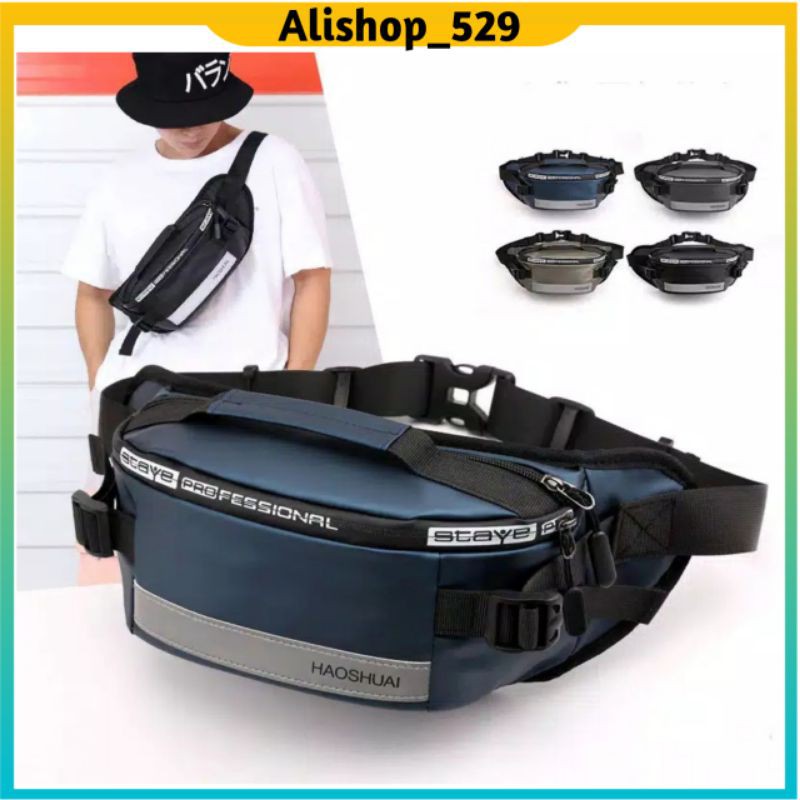 Tas Selempang HAOSHUAI 1100-6 Pria Wanita Tas Anti Air Fashion Laki MODEL 2021 HOT PRODUK Tas Murah