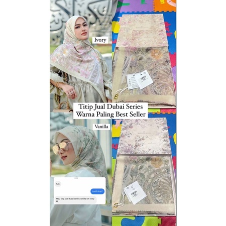 Dubai Series Vanilla dan Ivory Buttonscarves