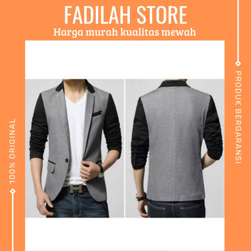 Jas Blazer Pria Slimfit Casual Hijau Sage