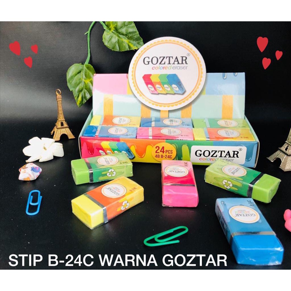 

BBS68 - GOZTAR STIP / PENGHAPUS PENSIL / PENCIL ERASER BESAR ANEKA WARNA . MURAH