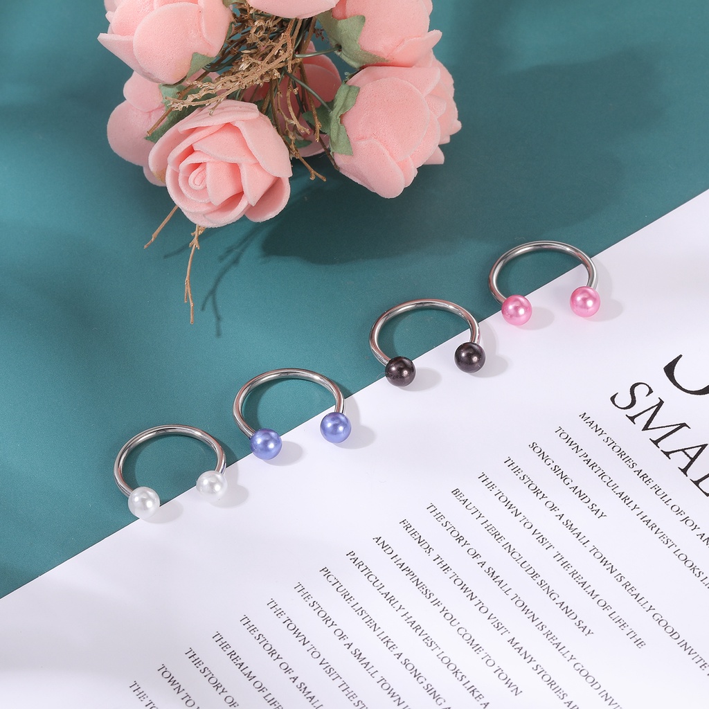1 Pc 4 Color Stainless Steel Body Piercing Bar 14G Crystal Tongue Piercing Piercing Brooch Sexy Body Jewelry