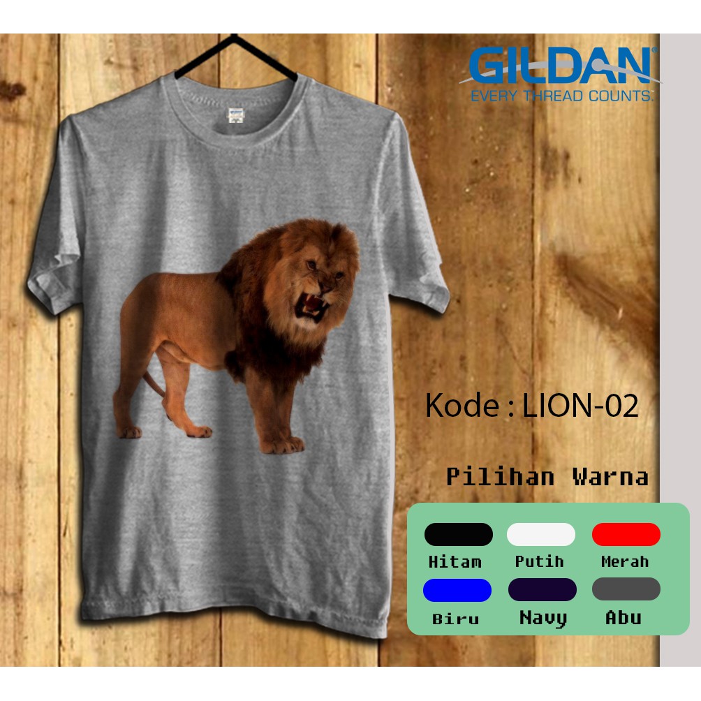 Kaos Gildan Softstyle - Animal, hewan buas, singa pejantan, Lion / Singa 1