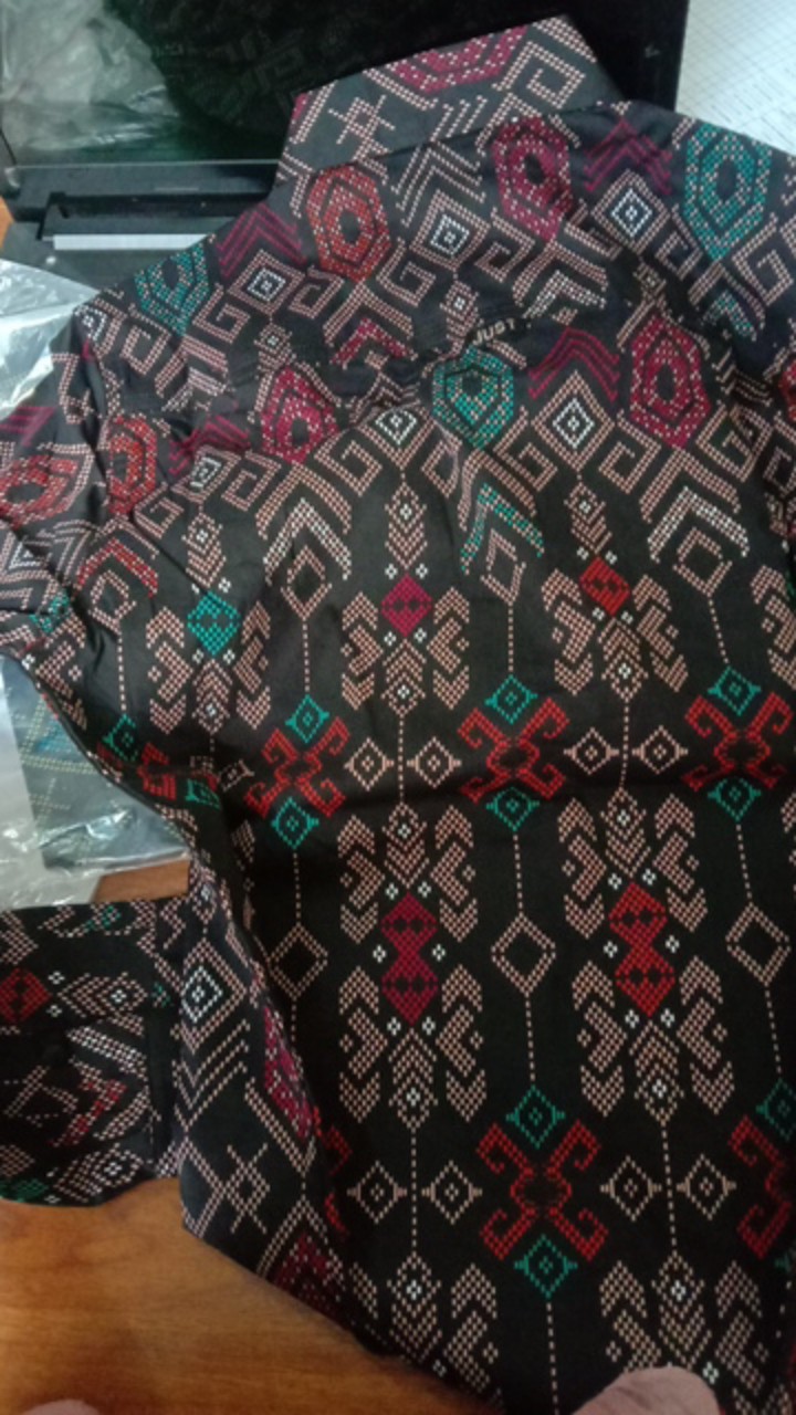 Couple Batik Modern Songket Slimfit Terlaris Ayah Anak Ibu