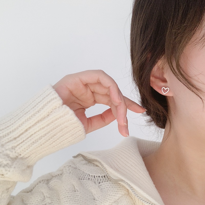 Anting Lucu Berbentuk Hati Untuk Wanita Aksesoris Telinga fashion Korea