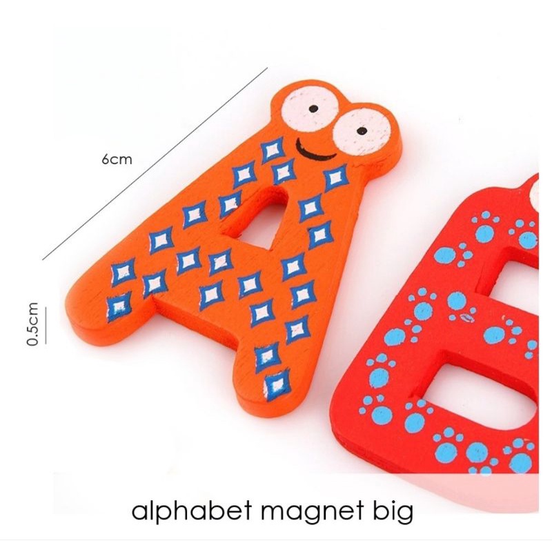 Mainan Edukasi Alphabet Magnet Kulkas Tempelan Huruf