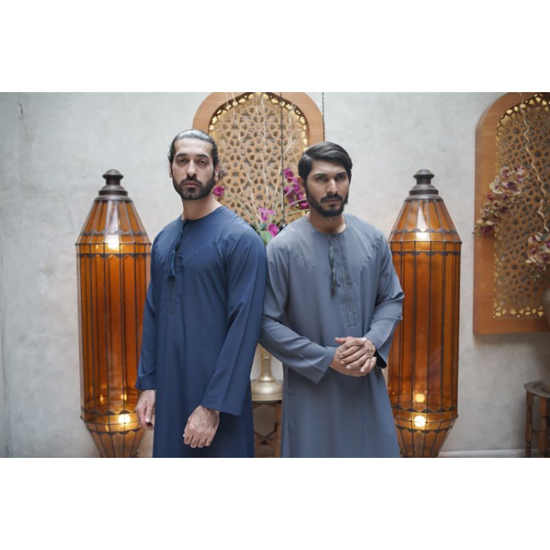 Jubah Gamis OMANI Busana Muslim Pria Terbaru Limitied Edition Shahama