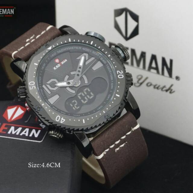 Jam tangan pria Kademan  kulit