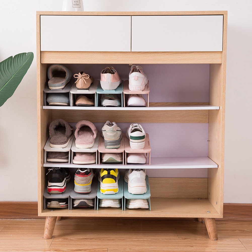 Double layer removable and combined simple shoe rack creative shoe rack household shoe storage rack OW